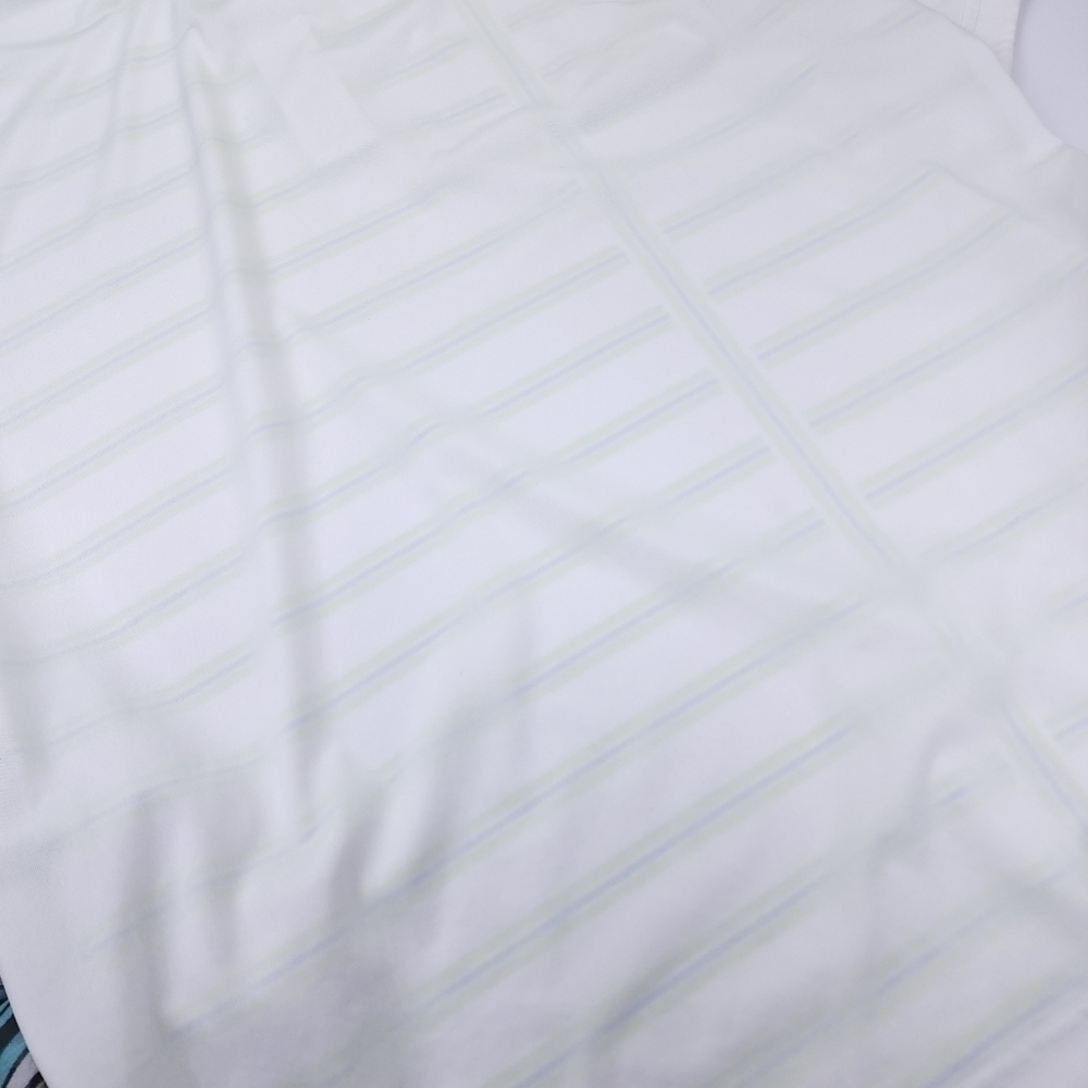 Men's Walter Hagan White Green Stripe Golf Polo Sz L - Picture 3 of 10